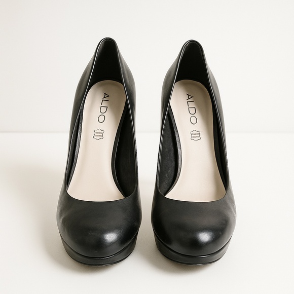 Aldo | Leather Platform Heels - Picture 1 of 7